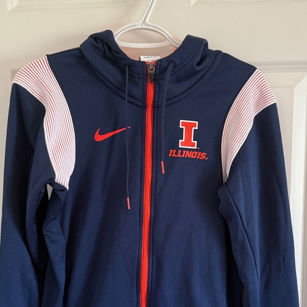 Nike Therma-Fit Illinois Navy Blue Zip-Up Jacket XS - Picture 2 of 8